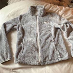 North Face grey full zip with pockets